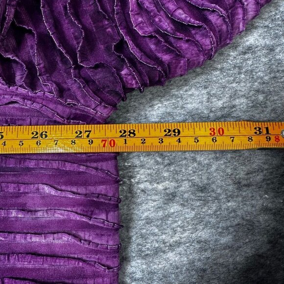Womens 3X Textured Purple Top pullover washable - Picture 3 of 6